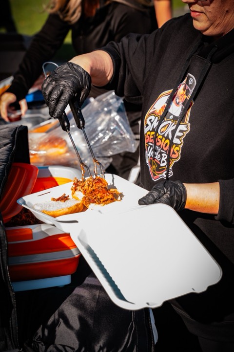 Plating up a to-go box